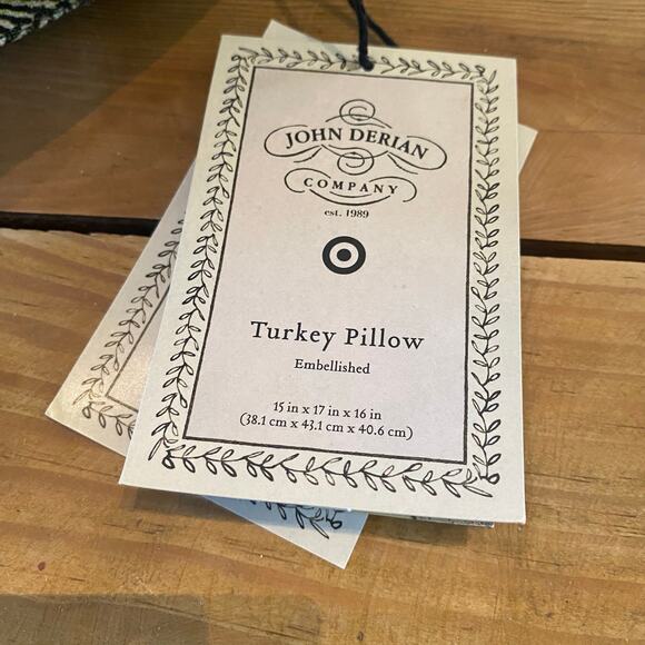 John Derian x Target Beaded Turkey Pillow Holiday Novelty Collectible Home Décor - Picture 6 of 11